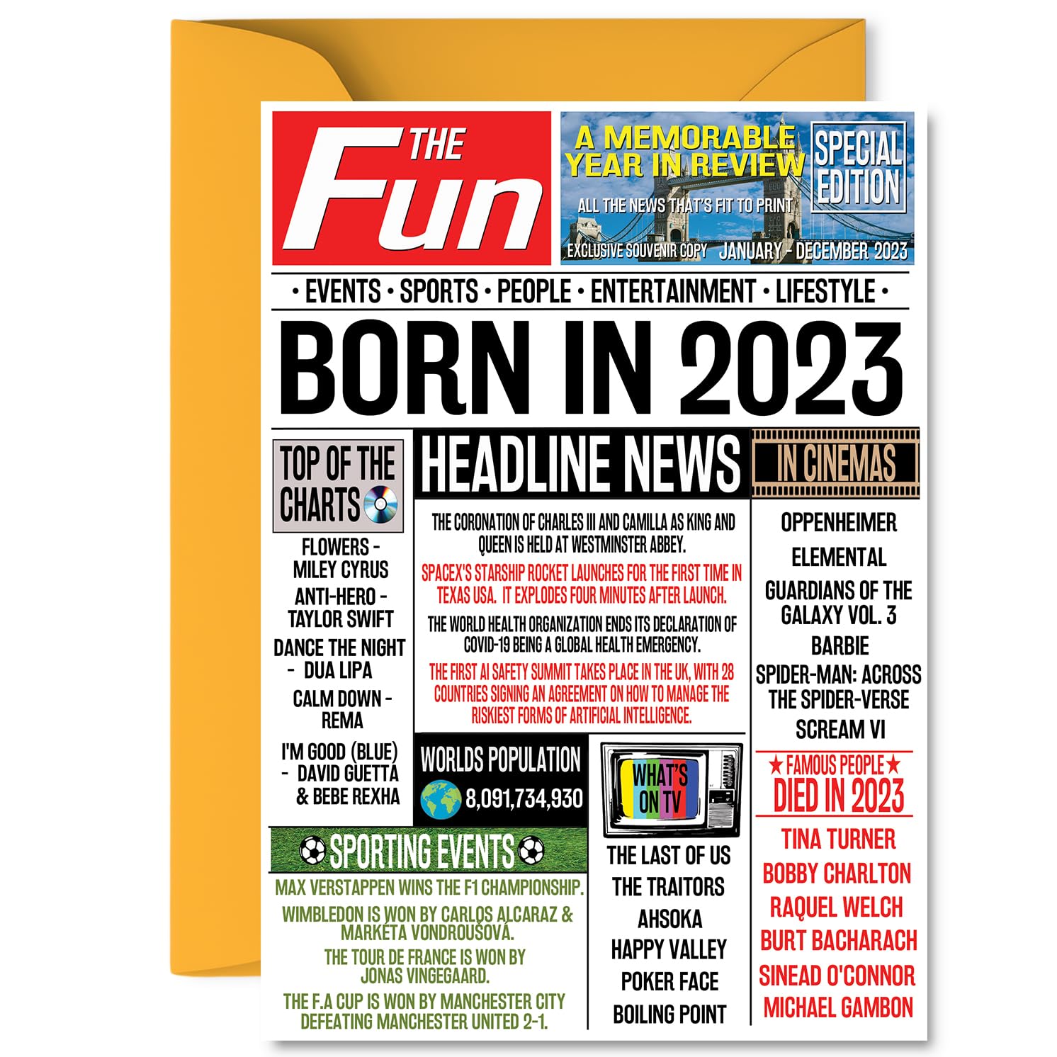 3rd Birthday Card for Boys Girls - Bday Press Newspaper 2023 - Happy 3 Birthday Cards for Sister Granddaughter Brother Niece Son Grandson, A5 Bday Greeting Cards