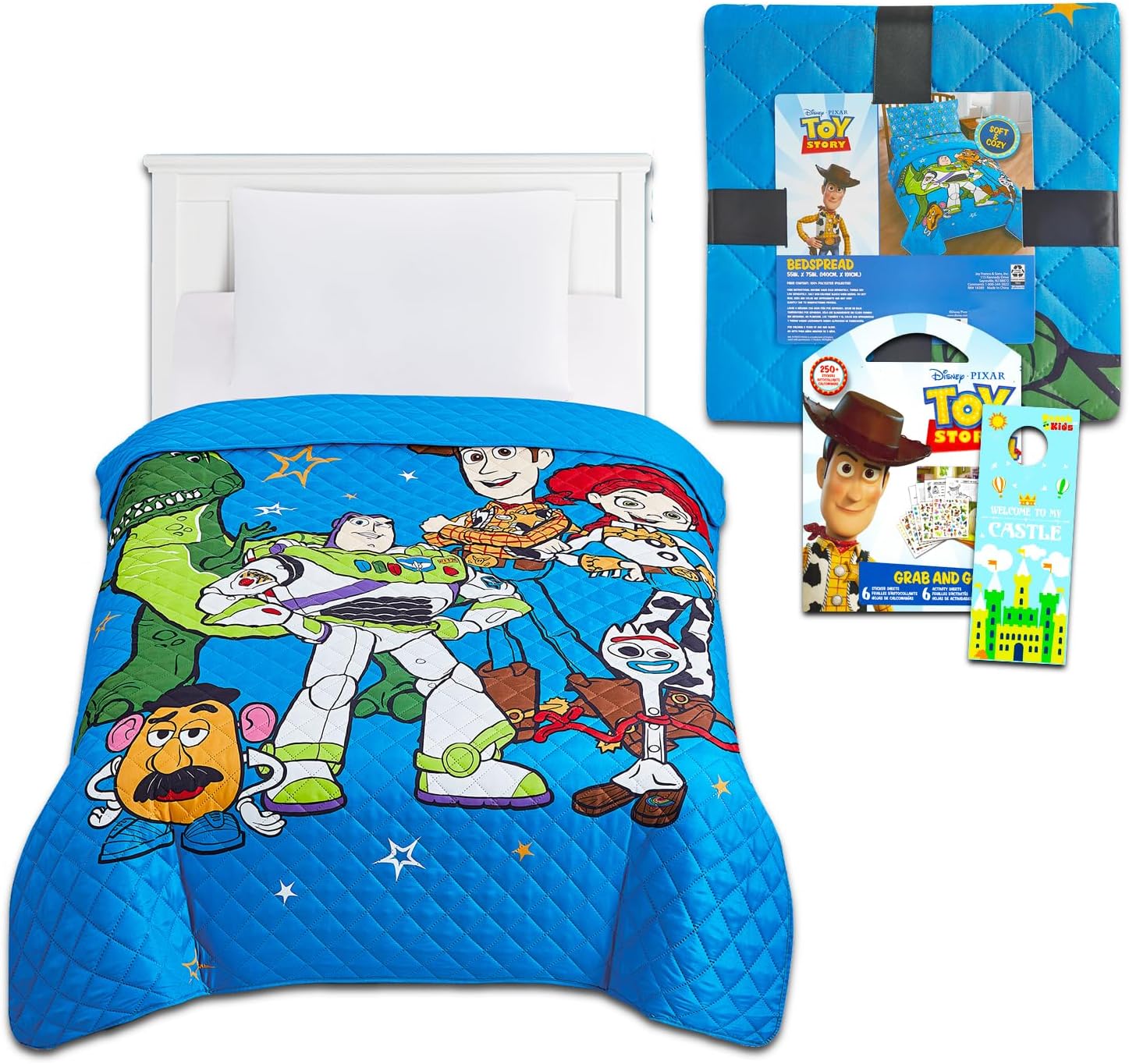 Amazon.com: Toy Story Bedspread Twin Set - Bundle with Buzz and Woody ...