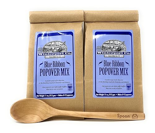 The Winterport Co. - Mezcla tradicional para muffins de pastelería con cinta azul, 11 onzas (2 unidades) fabricada en Maine, totalmente natural, sin