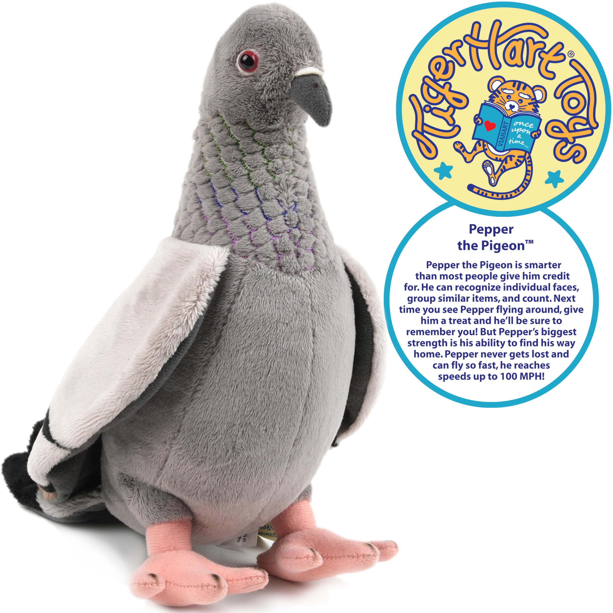 Amazon.com: TigerHart Pepper The Pigeon - 8.5 Inch Stuffed Animal