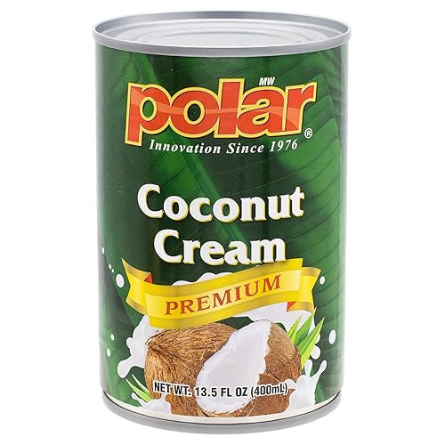 MW Polar Crema de coco premium, sin azúcar, sin gluten, alternativa sin lácteos, sin lácteos, procedente de Tailandia, rica y cremosa, versátil,
