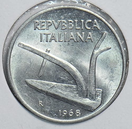 Collectible Coin Italy 1968 10 Lire 198063