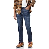 Amazon Essentials Jeans dritti elasticizzati a vita alta - colori fuori produzione Uomo
