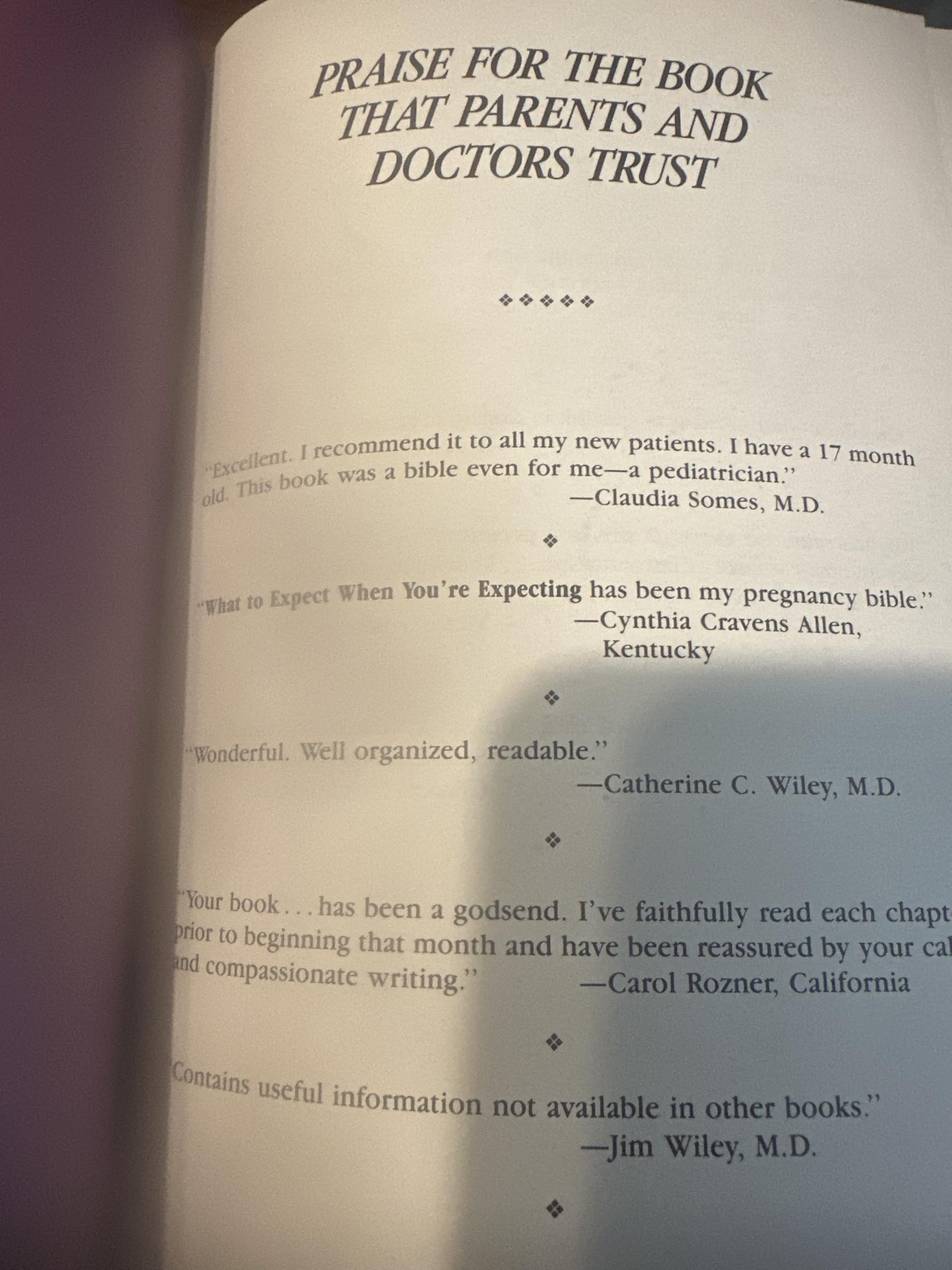 What to Expect When You're Expecting Arlene Eisenberg; Heidi Murkoff and Sandee Hathaway - PT03