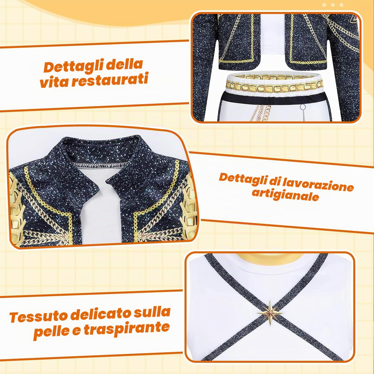 Costume cosplay uniforme, set completo per feste di Halloween, per donne