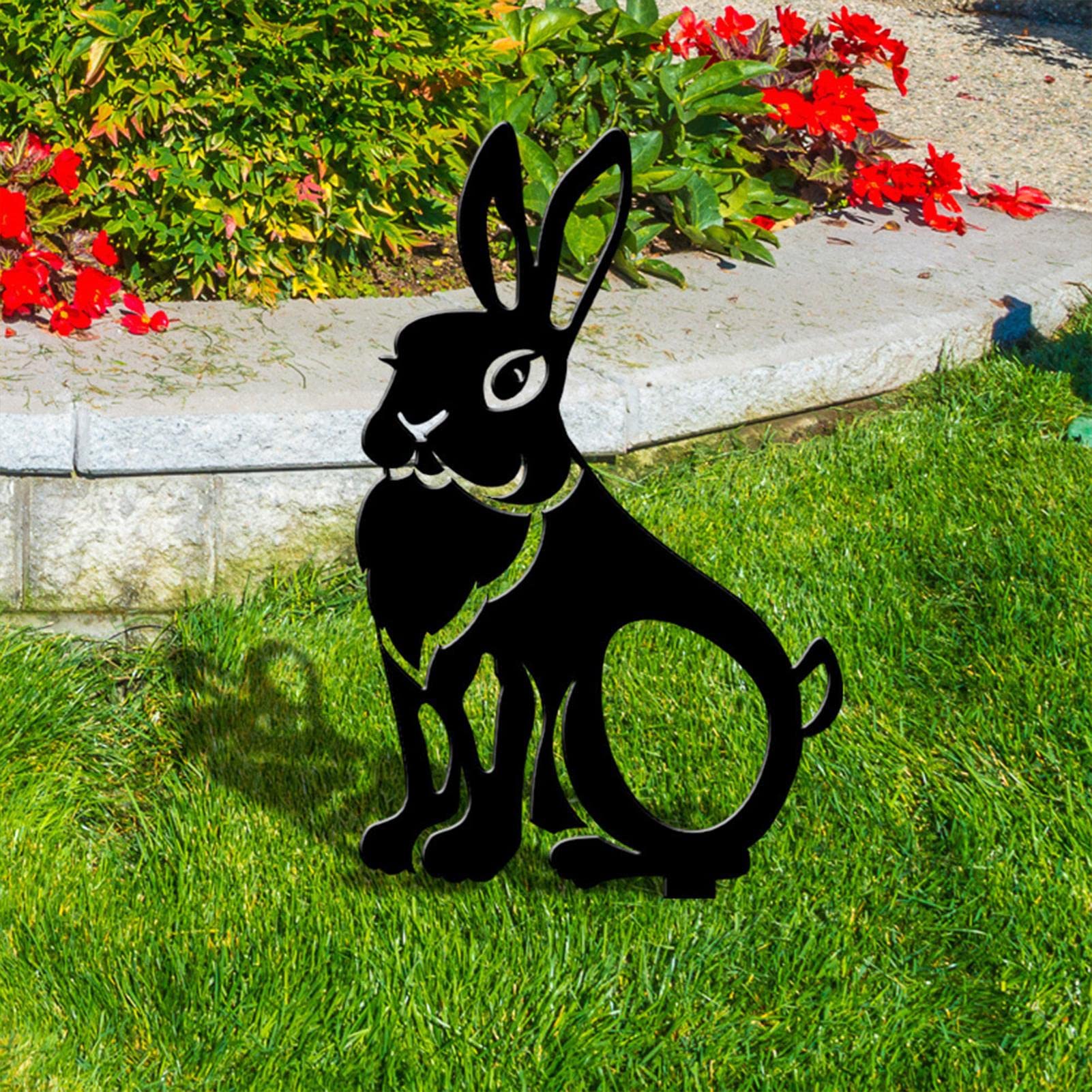 6 Cartelli Da Giardino Pasquali Jangostor Con Coniglietti, Uova E Pulcini - Decorazioni In Cartone Ondulato Con Paletti - Per Prato, Giardino, Aiuole - Facili Da Installare - 2
