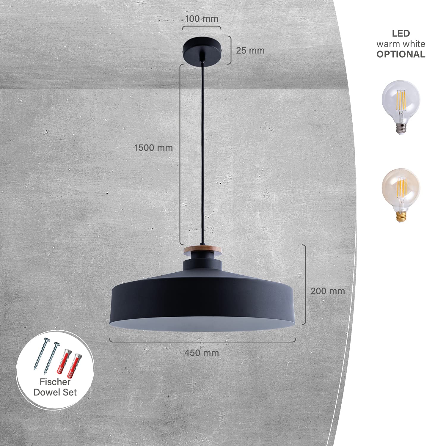 Paco Home Suspension Salon Salle À Manger Lampe Suspendue Table À
