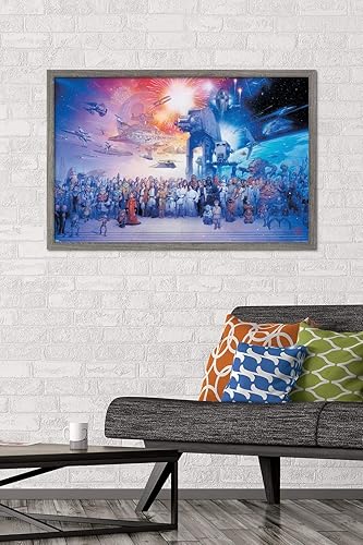 Miniatura 2 de Trends International Star Wars Saga - Galaxy Wall Poster, 22.375" x 34", Barnwood Framed Version