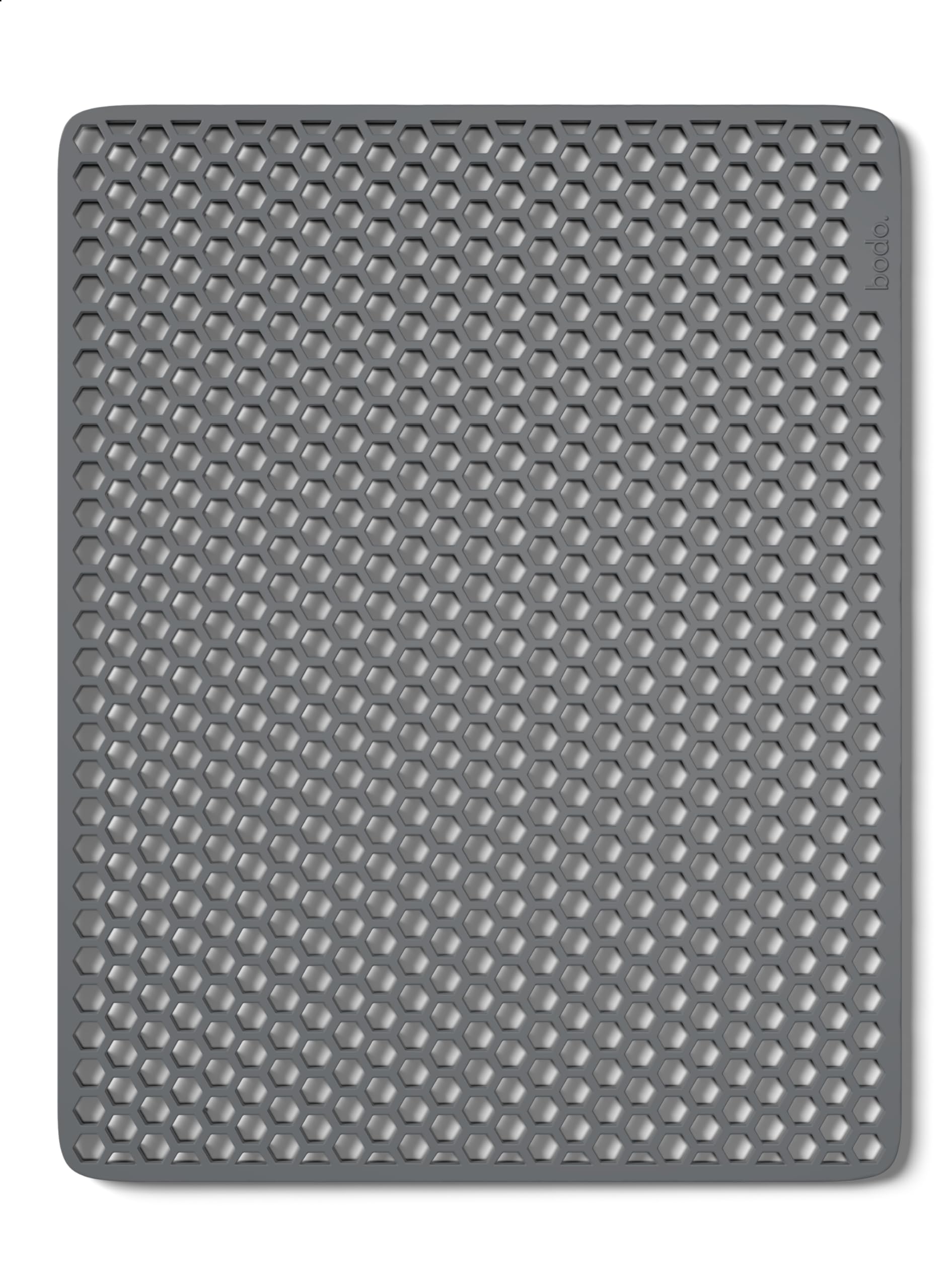 Bodo® Waschbeckenmatte - Rechteckig - Grau - 36 x 46 cm - Für 40 x 50 cm Waschbecken (Grau, 36x46cm)