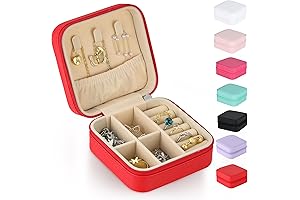 MJartoria Red Travel Jewelry Organizer: The Perfect Accessory for Women On the Go!