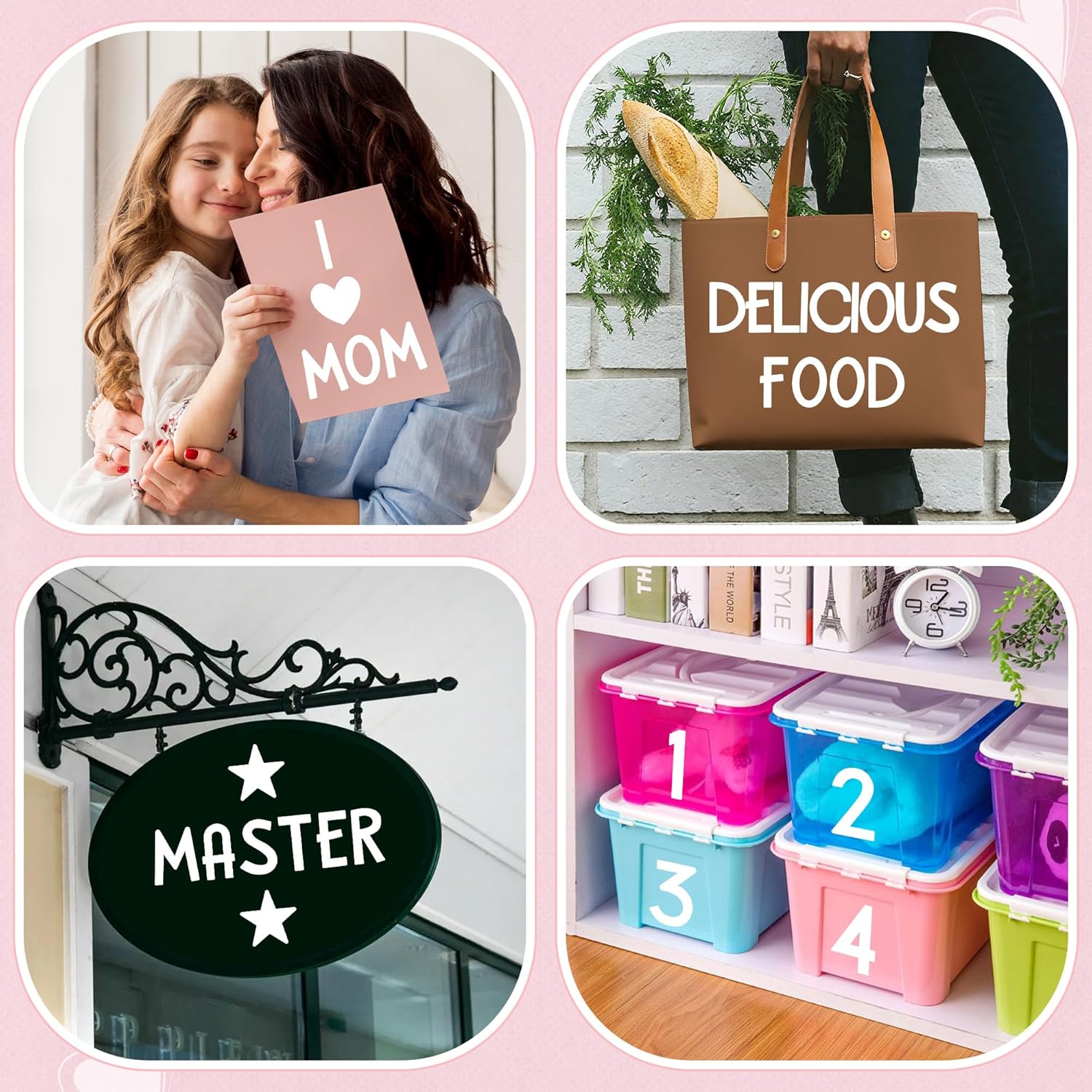 12 Sheets Bulletin Board Letters 144 Large Letter Stickers Vinyl Alphabet Stickers Waterproof Self Adhesive Letters for Bulletin Board Mailbox Window Door Sign Car Poster Classroom Decor(White,3 inch)