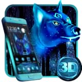 Easy to download Ice wolf 3D Theme