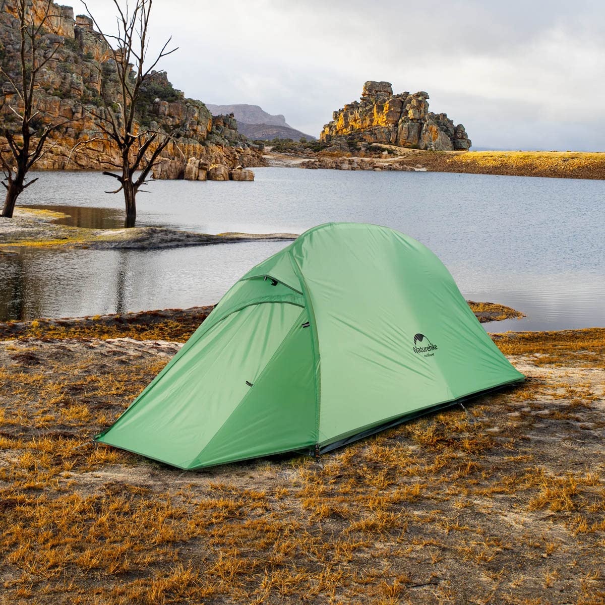 Naturehike Cloud up 1 Persona Carpa para Mochileros para Carpa de Cúpula Ligera para Acampar y Senderismo para 1 Hombre(Actualización Verde 210T)