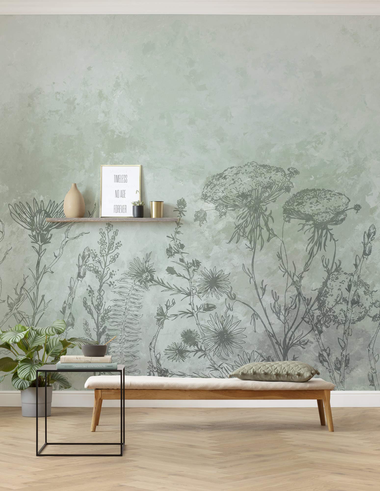 Komar Non-Woven Photo Wall Mural Wallpaper Whiff Flowers Living Room Bedroom Decoration Size: 300 x 280 cm (W x H) 6 Panels Width 50 cm