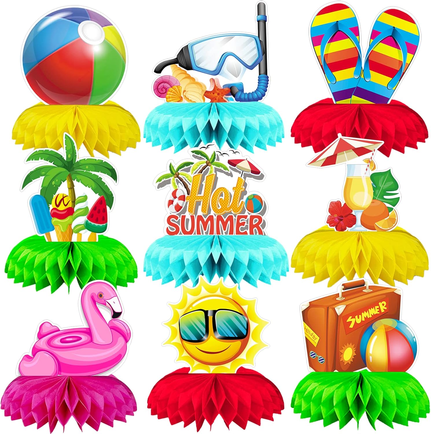 Summer Centerpieces, Summer Themed Party Table