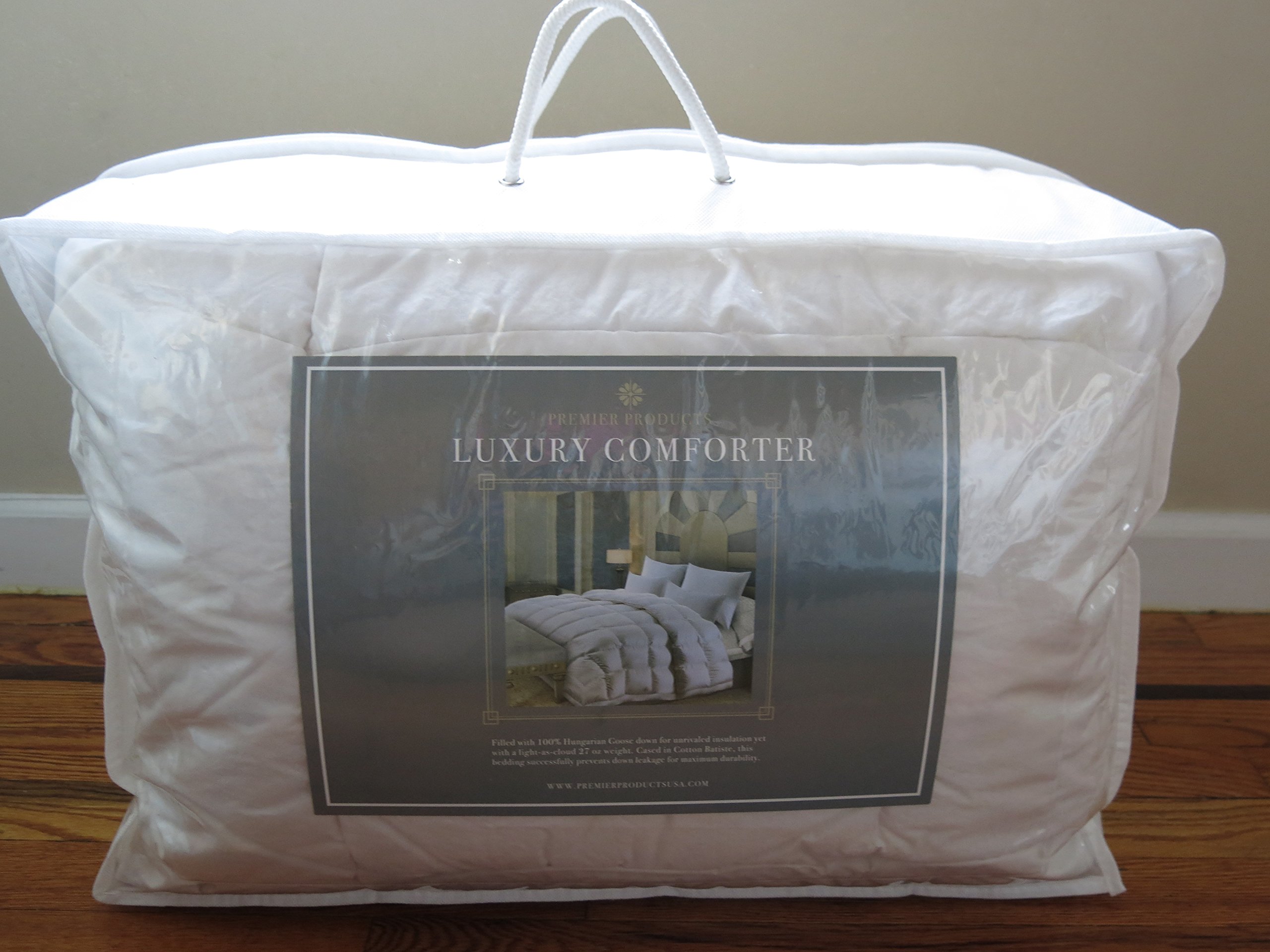 Premier Products Luxurious Hungarian Goose Down Comforter 700+ Fill Power Duvet. Light.Warm.Allergy Free Queen Size(90x92)
