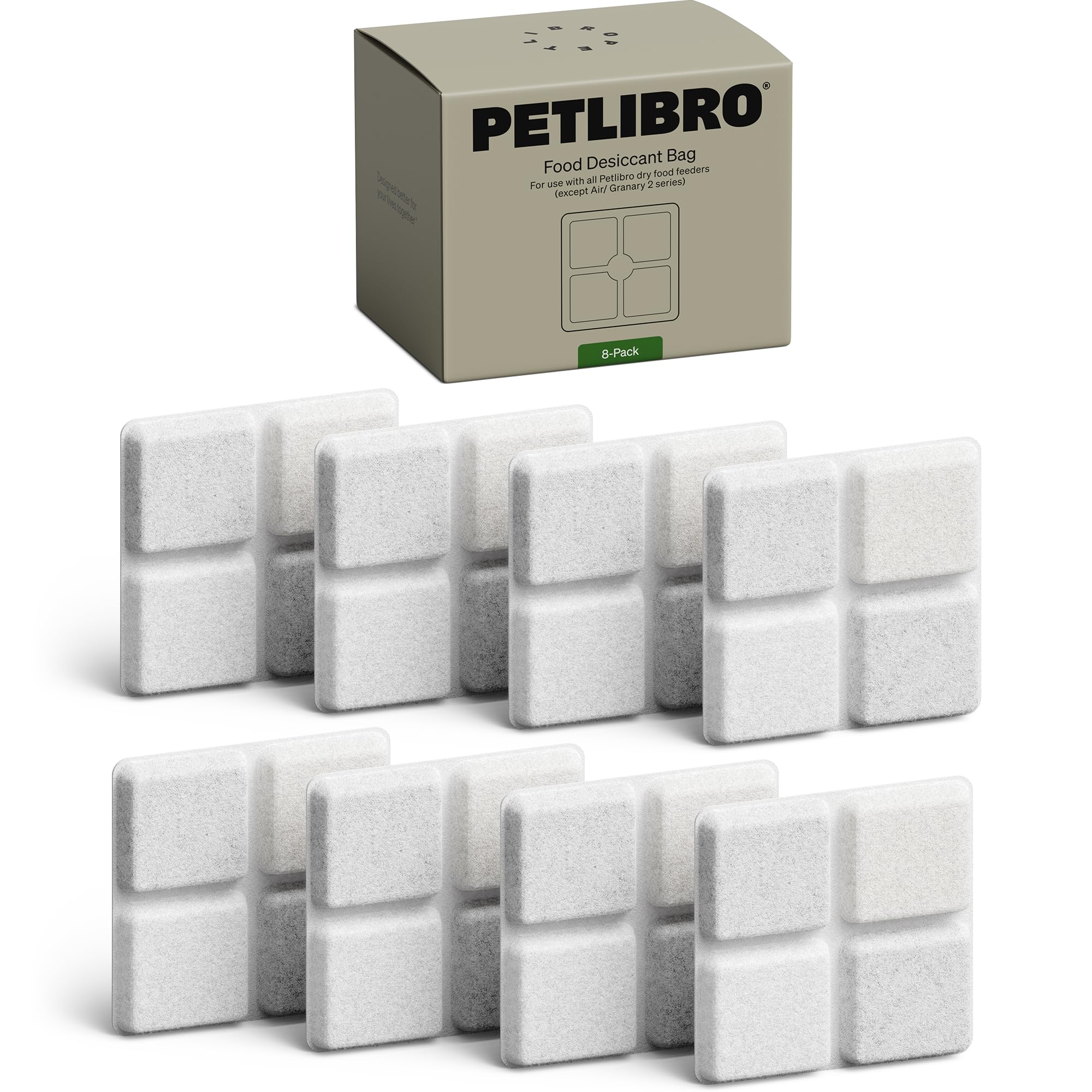 PETLIBRO Pet Food Desiccant Bag, 8 Packs Replacement Desiccant Bags for Cat & Dog Food, Keep Food Dry and Fresh, Compatible with Automatic Cat Feeders PLAF005, PLAF006, PLAF103, PLAF203, PLAF301 โ image 1