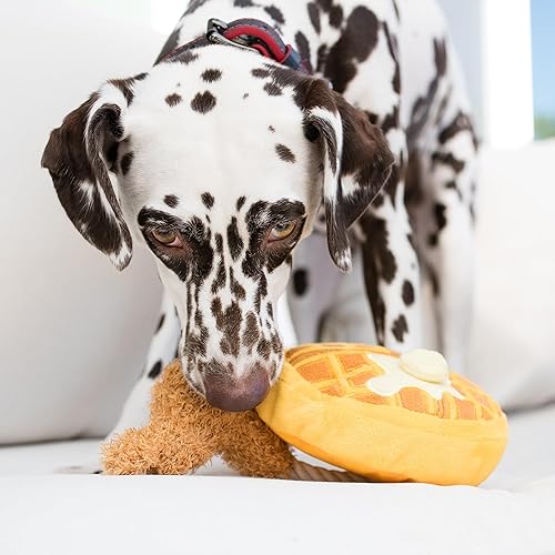 Miniatura 7 de Juguetes de felpa lindos para perros  Juguete duradero con temática de comida chirriante para cachorros y perros pequeños, lavable a máquina,