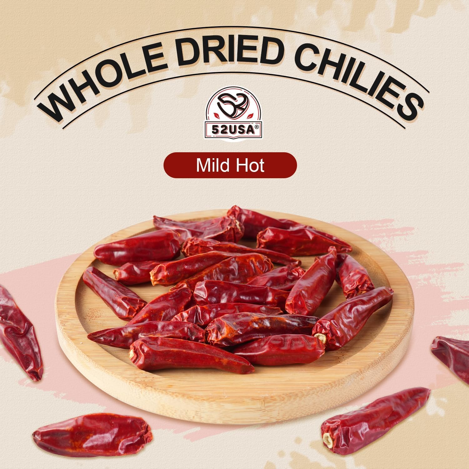Amazon.com : 52USA Dried Chili Peppers, 4oz (Pack of 1), Mild