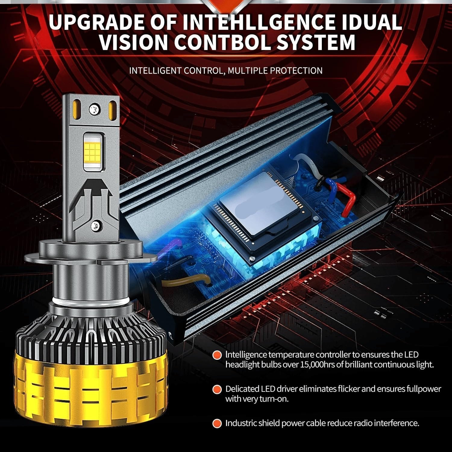 LED Oświetlenie pomocnicze Reflektor LED 9000W H7 H11 H4 CANBUS