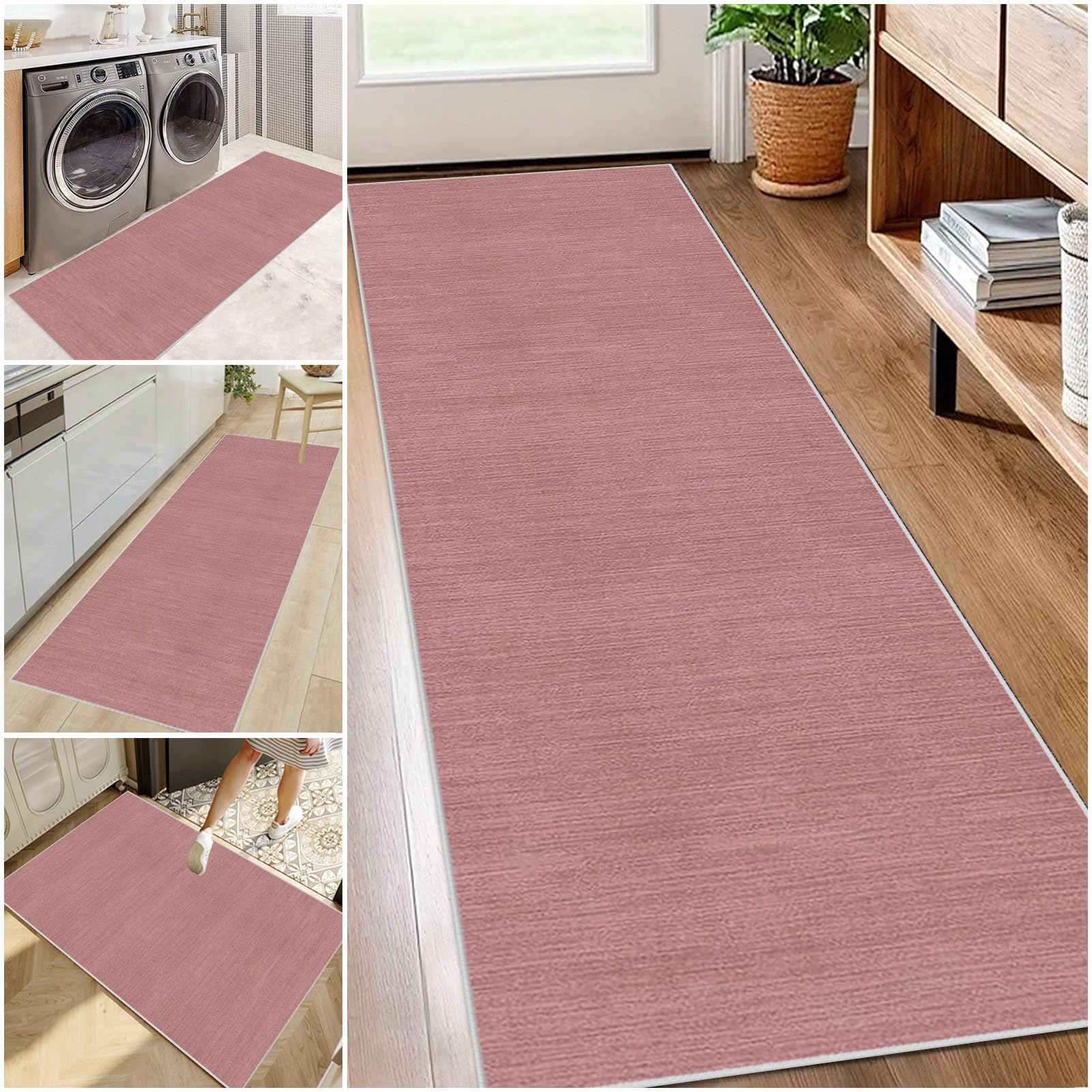 Hallway Runner Rug 120 x 180 cm Non Slip Long Carpet Runner for Kitchen Area Runner Rugs Washable Kitchen Runner Mat Narrow Rugs Low Pile Rugs Runner for Hallway, Entryway, Bedroom, Laundry Room