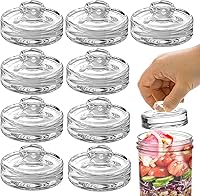 Vista 1 de YOUEON 9 Pack Fermentation Glass Weights with Easy Grip Handles for Wide Mouth Mason Jars, Pickling Jars, Glass Fermentation Weights for Fermenting