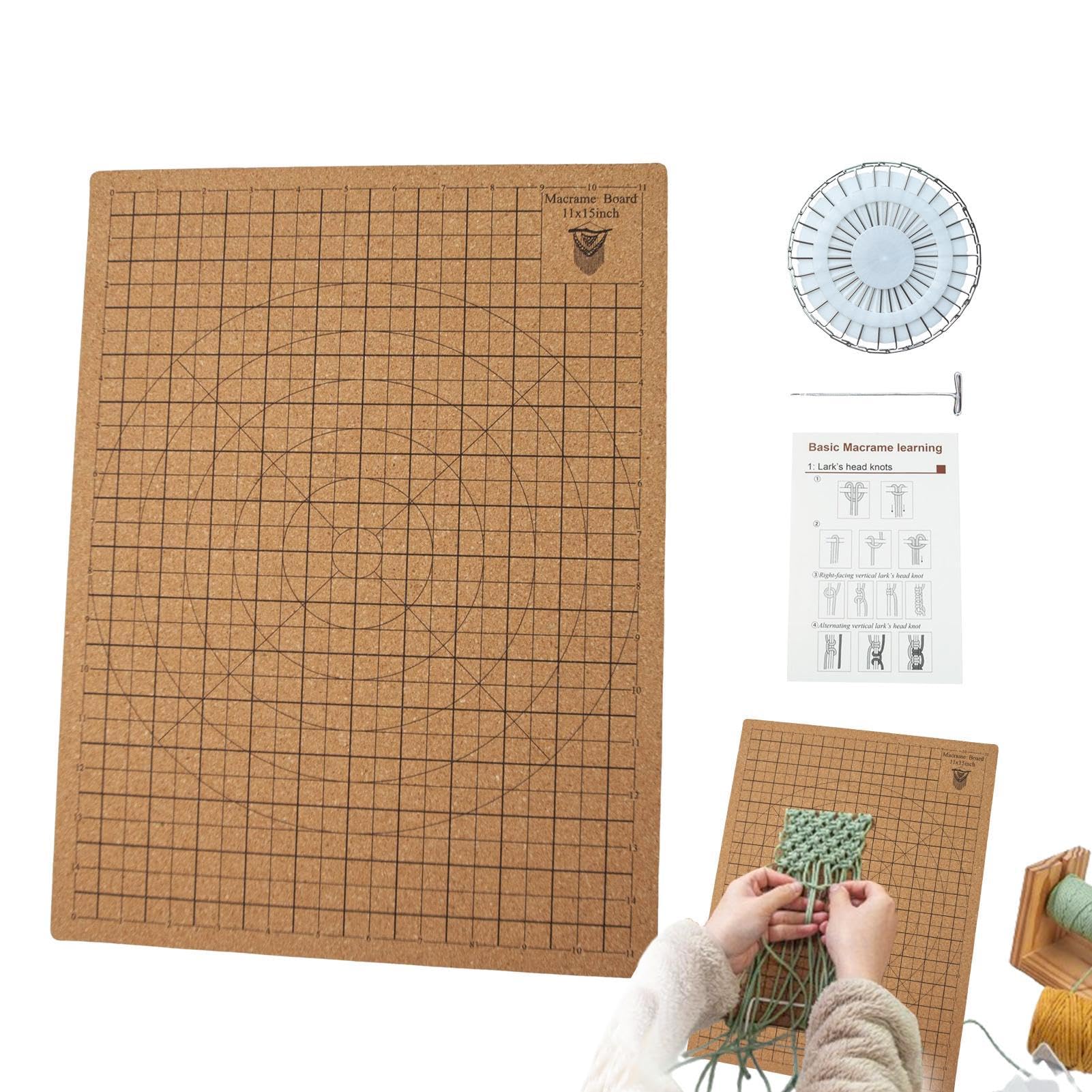 Planche à tresser les bracelets et outils macramé pour mesurer avec précision