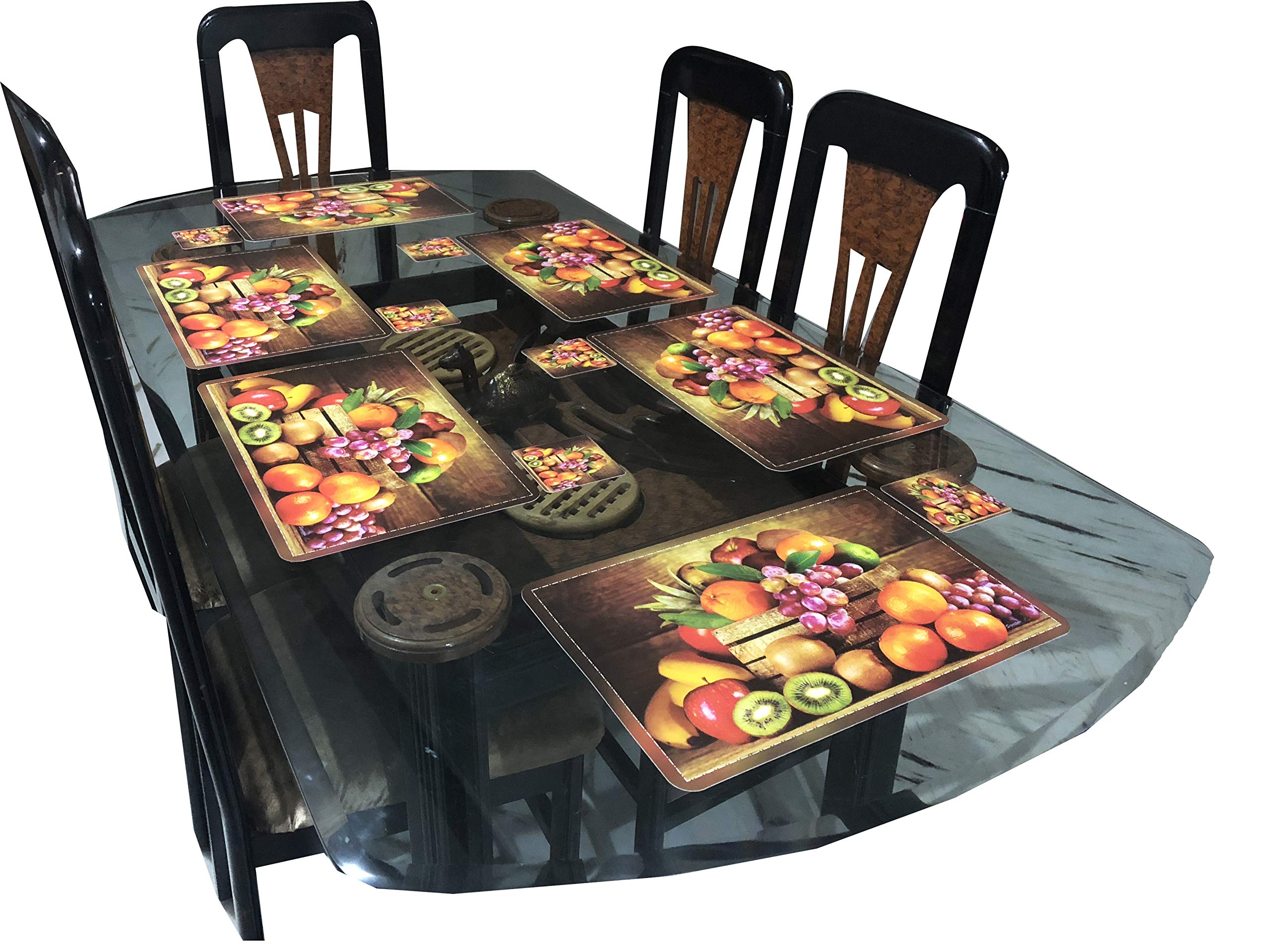 LaVichitra PVC Rectangular Beautiful Dining Table Placement Mat (30 X 45 cm)