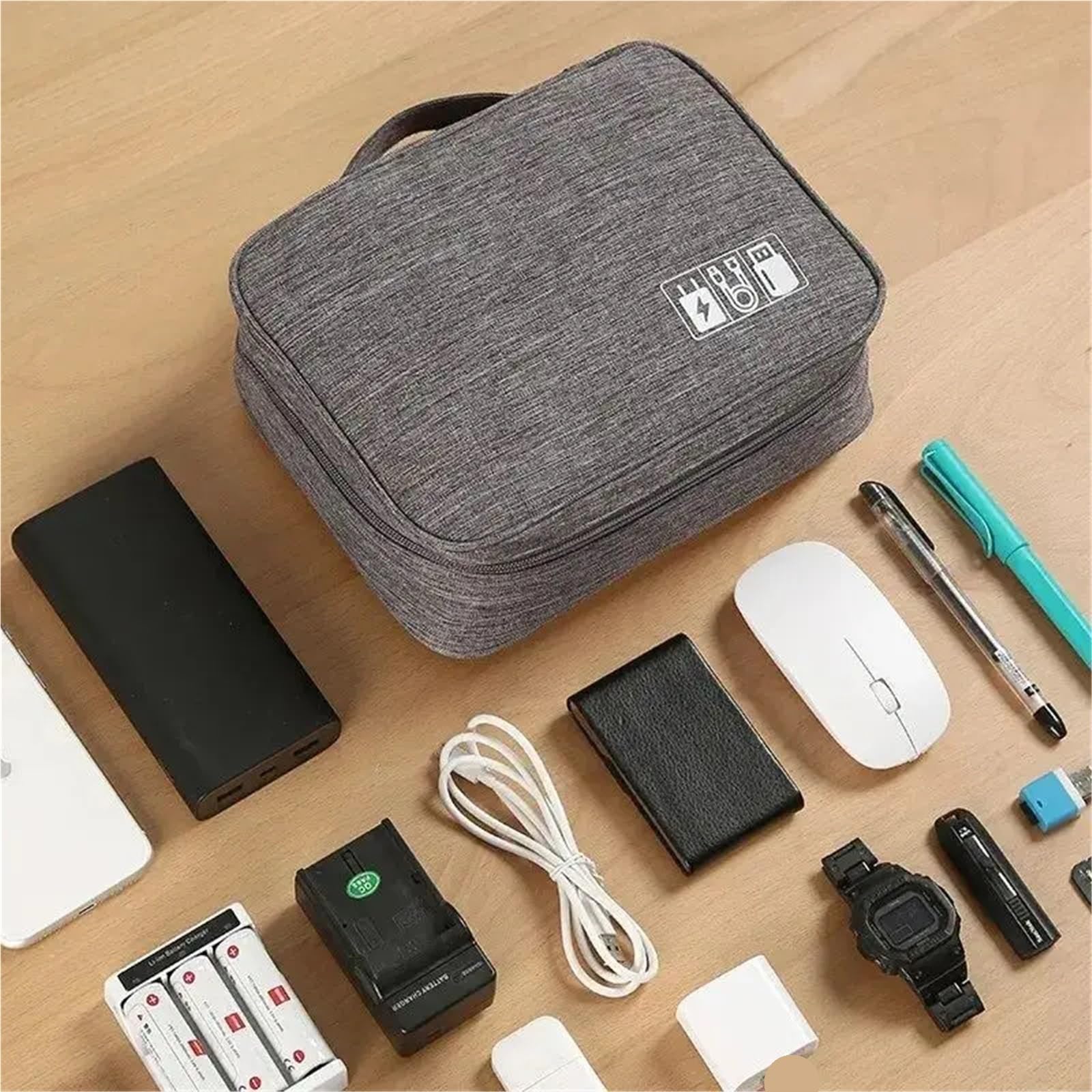 Torba na akcesoria elektroniczne, 2 szt. Cyfrowy organizer elektroniczny Przenośna wtyczka ładowarki USB do transmisji danych(Color 6)