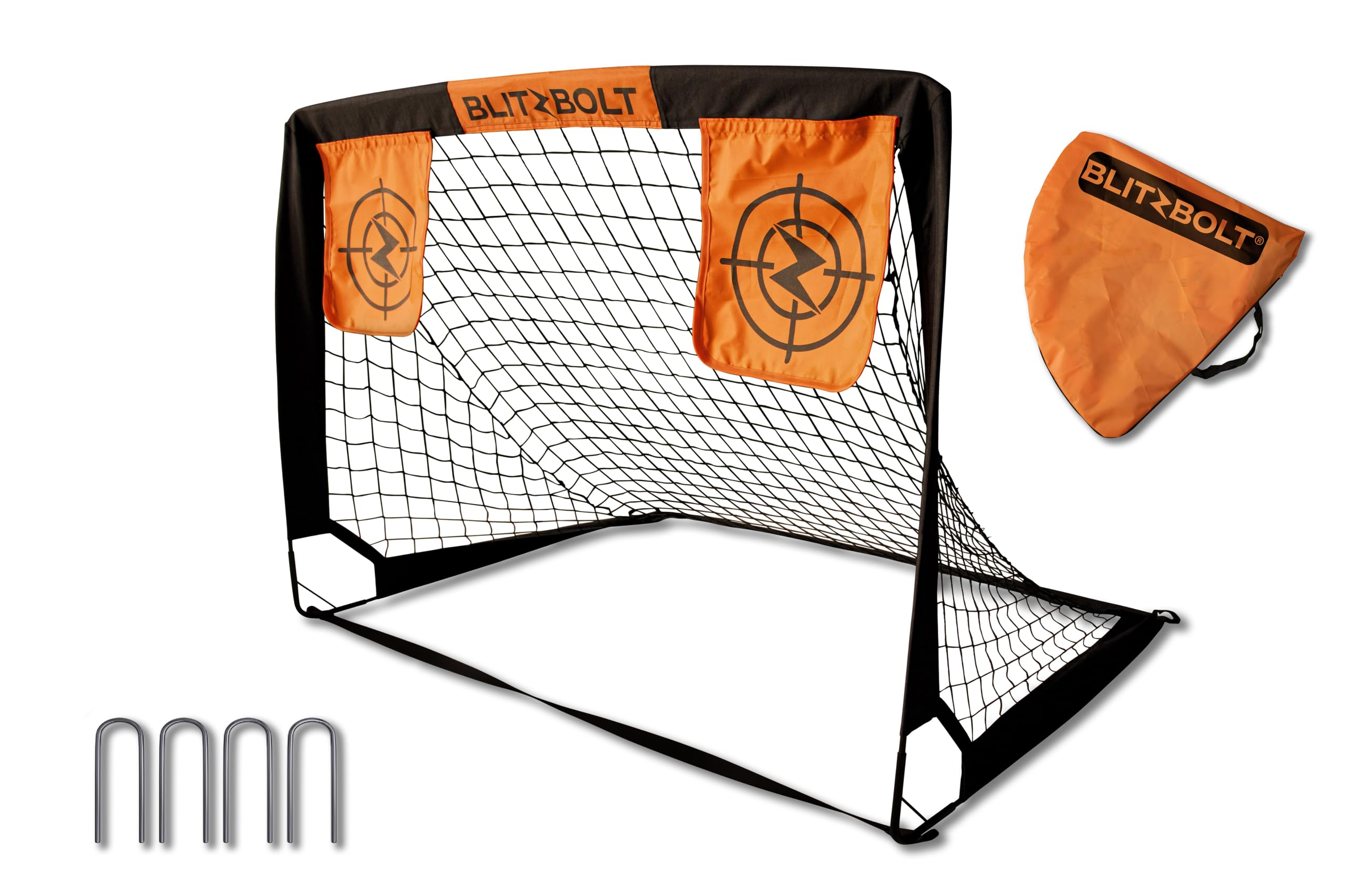 Pop-Up Soccer Goal 4x3 ft (120x90 cm) – Portable, Durable, Easy Setup, Perfect for Kids and Adults Soccer Training and Games. Ideal for The Beach, Your Home and The Backyard. Great Gift.