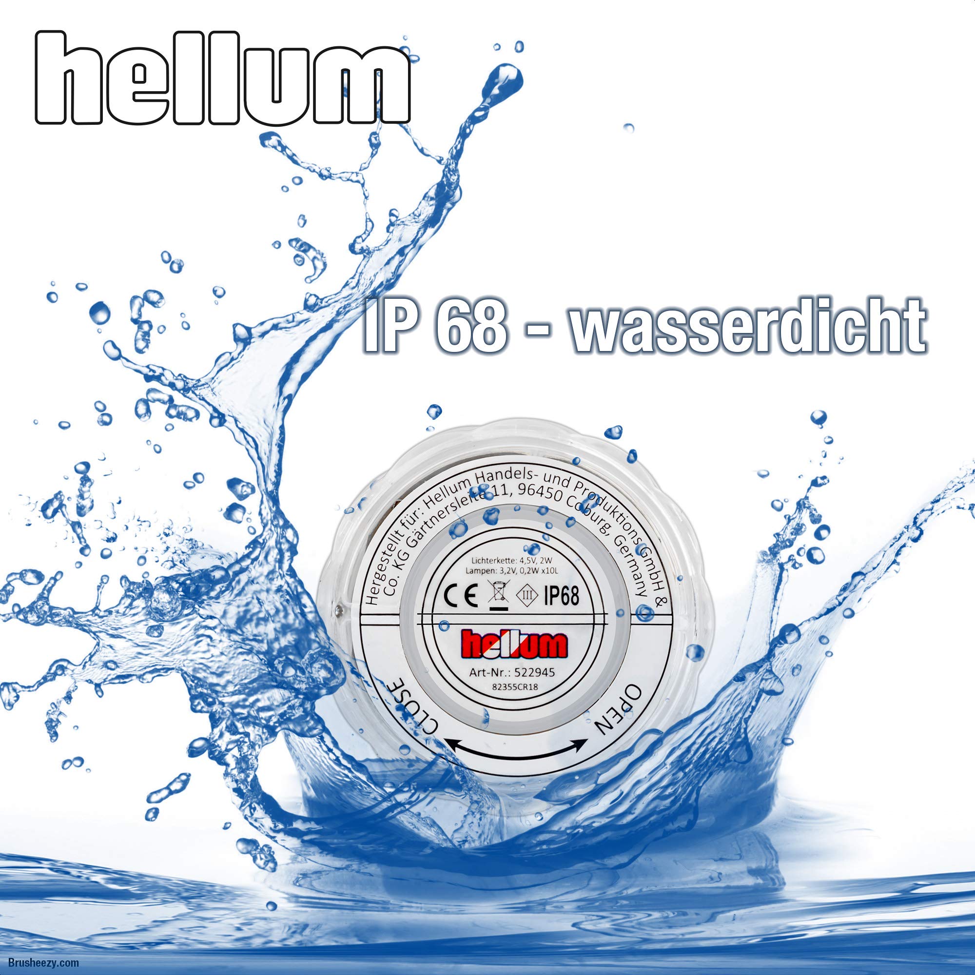 hellum 12x Unterwasser Licht, Fernbedienung & 16 Farben, Batterie (3xAAA) | Unterwasser Licht Farbwechsel mit 16 Farben 7x2,9cm, Pool Licht batteriebetrieben, Poolbeleuchtung, Teichbeleuchtung 522945