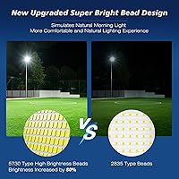 Vista 3 de 8000W Solar Street Light - Wide Angle Solar Lights Outdoor Dusk to Dawn, Commercial Solar Parking Lot Light Motion Sensor with Remote Control, 7000K