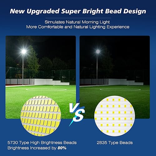 Miniatura 3 de Luces solares de calle de 8000 W para exteriores, gran angular, luces solares al aire libre del atardecer al amanecer, luz de estacionamiento