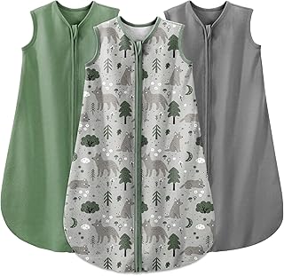 Baby Sleep Sack 18-24 Months Baby Wearable Blanket 100% Cotton 2-Way Zipper Toddler Sleeping Sack,3 Pack Soft Lightweight Sleep Sacks for Babies