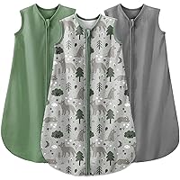 Vista 39 de Yoofoss Saco para dormir para bebé de 0 a 6 meses, TOG de 0.5, manta que se lleva puesta, cremallera bidireccional, tela de algodón 100 %, para niño