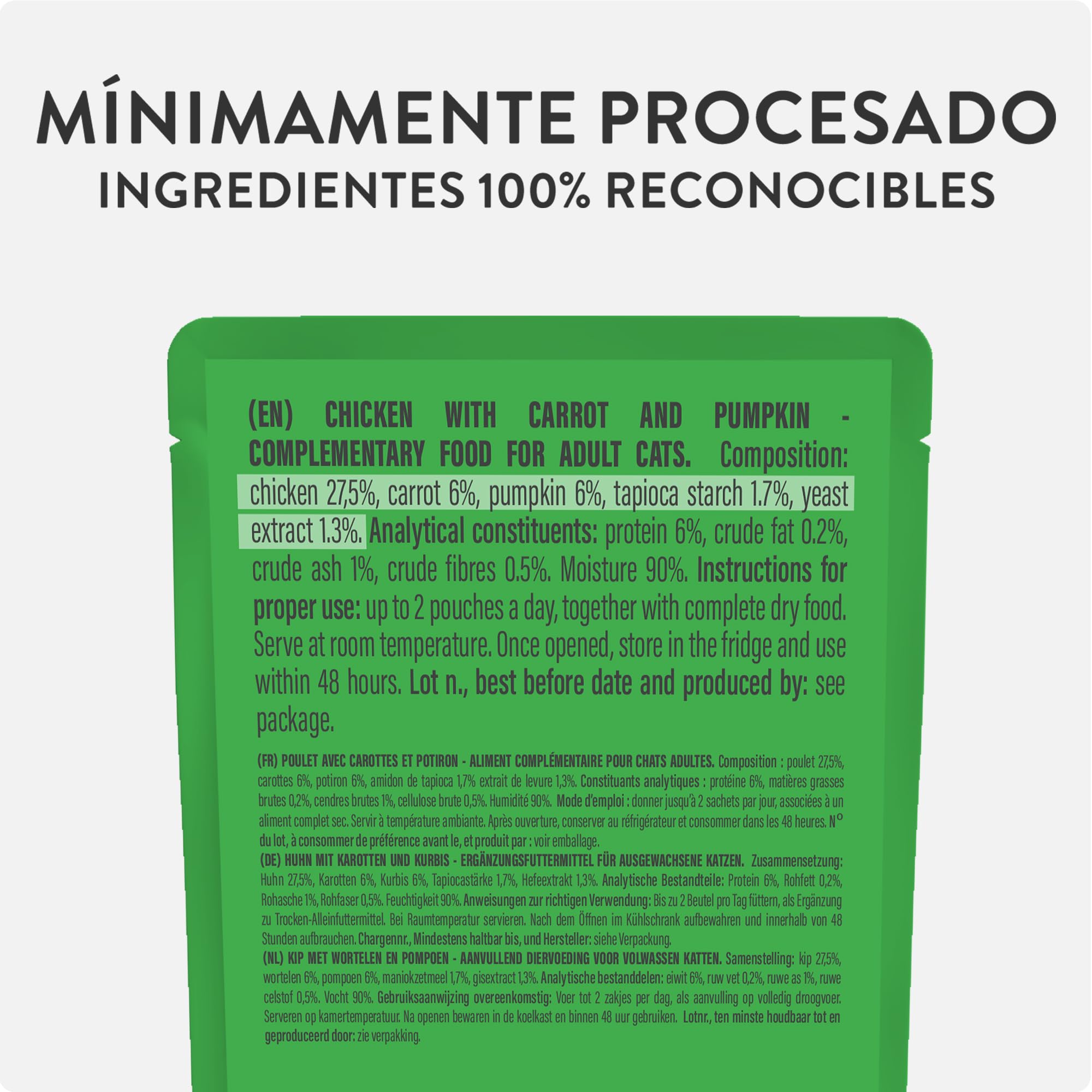 Schesir, Sopa con Filetes de Pollo con Zanahorias y Calabaza, Cibo Húmedo Complementario para Gatos, Receta Original, 100% Natural, Cruelty-Free, 12 x 40g