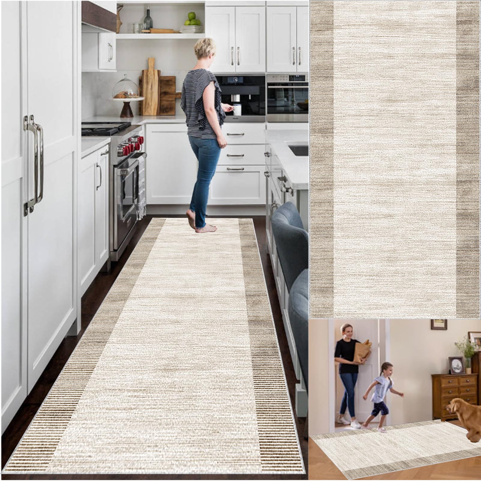 Tapis entrée intérieur long et antidérapant | Sécurité buanderie et cuisine