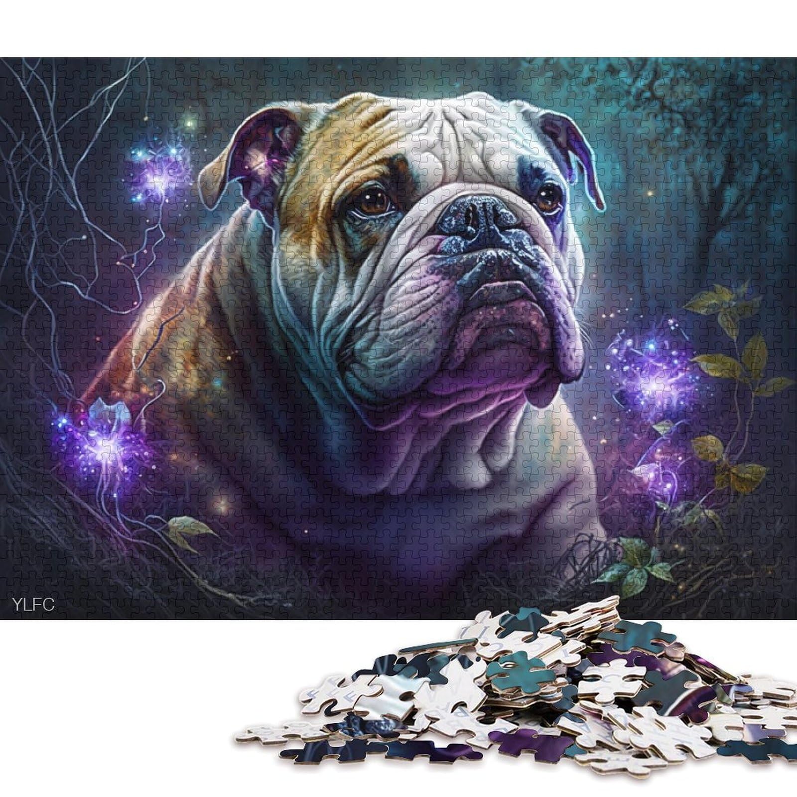 Jigsaw Puzzles 1000 Pieces for Adults Magic Pug Jigsaw Puzzles for Adults Wood Puzzle Jigsaw Puzzles for Kids Gifts 75 * 50cm/1000pcs