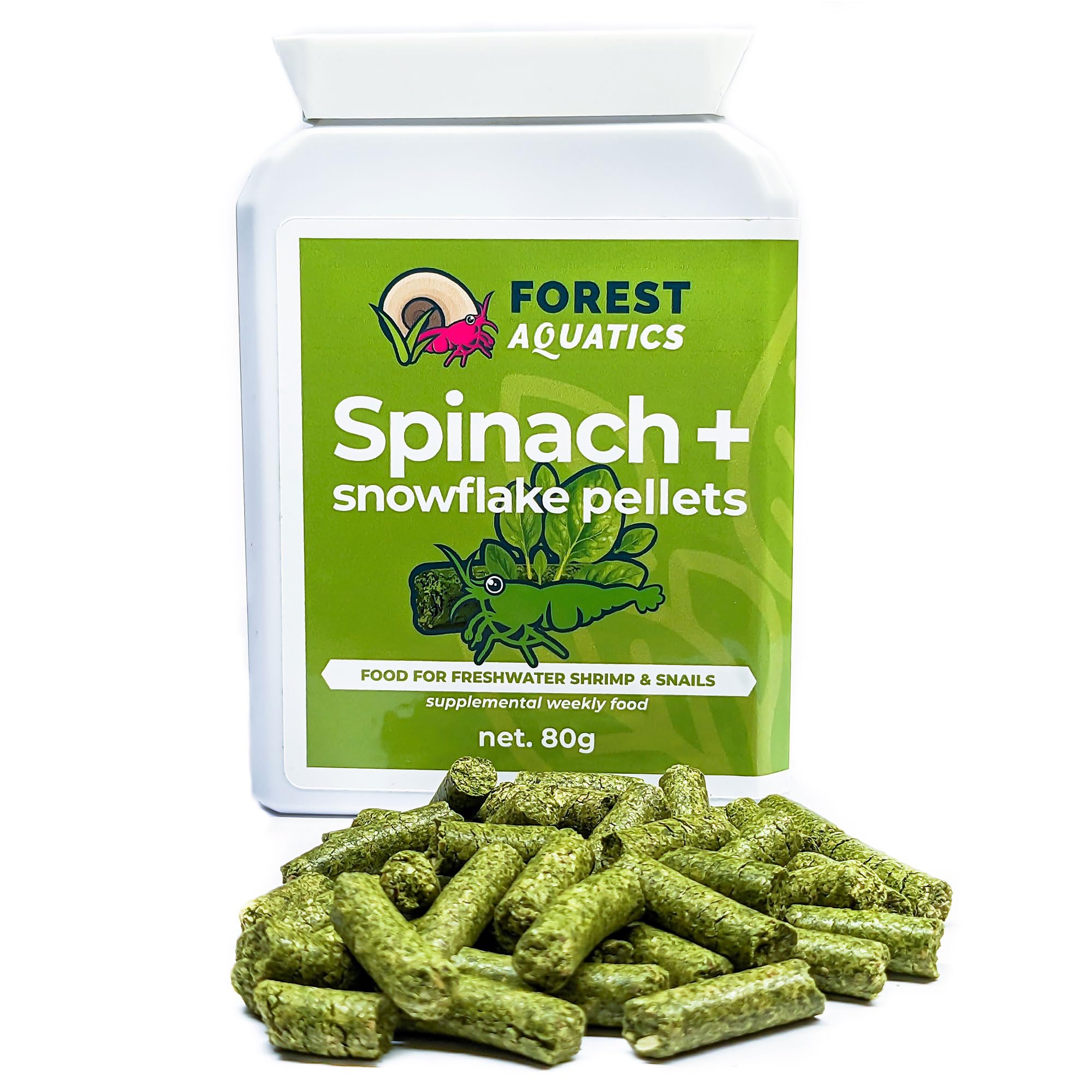 Spinach Snowflake Food for Cherry Shrimp & All Bottom Dwellers 80g
