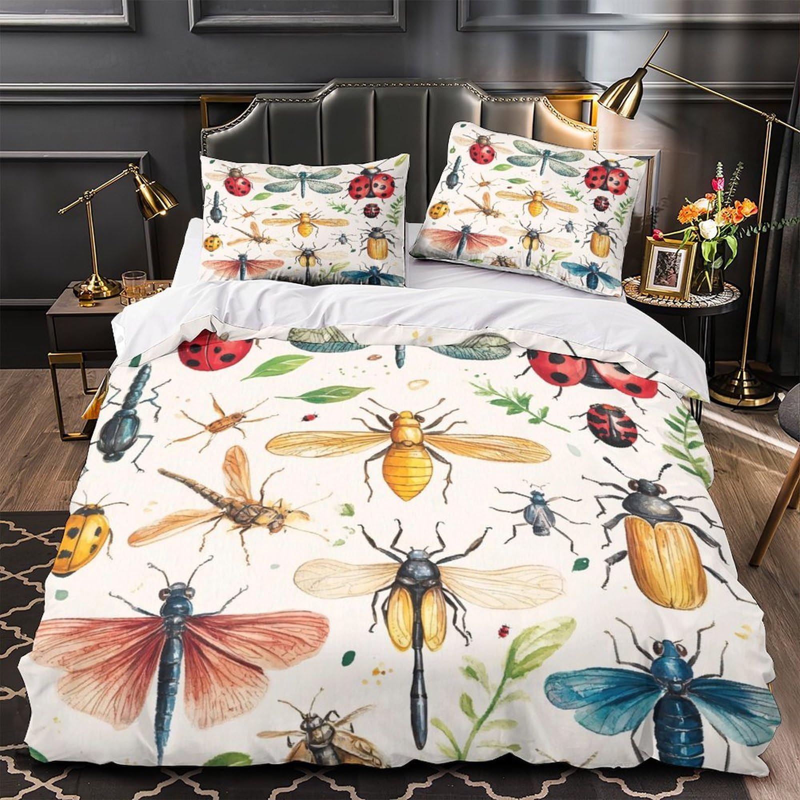 Housse de couette hypoallergénique microfibre contre les allergies