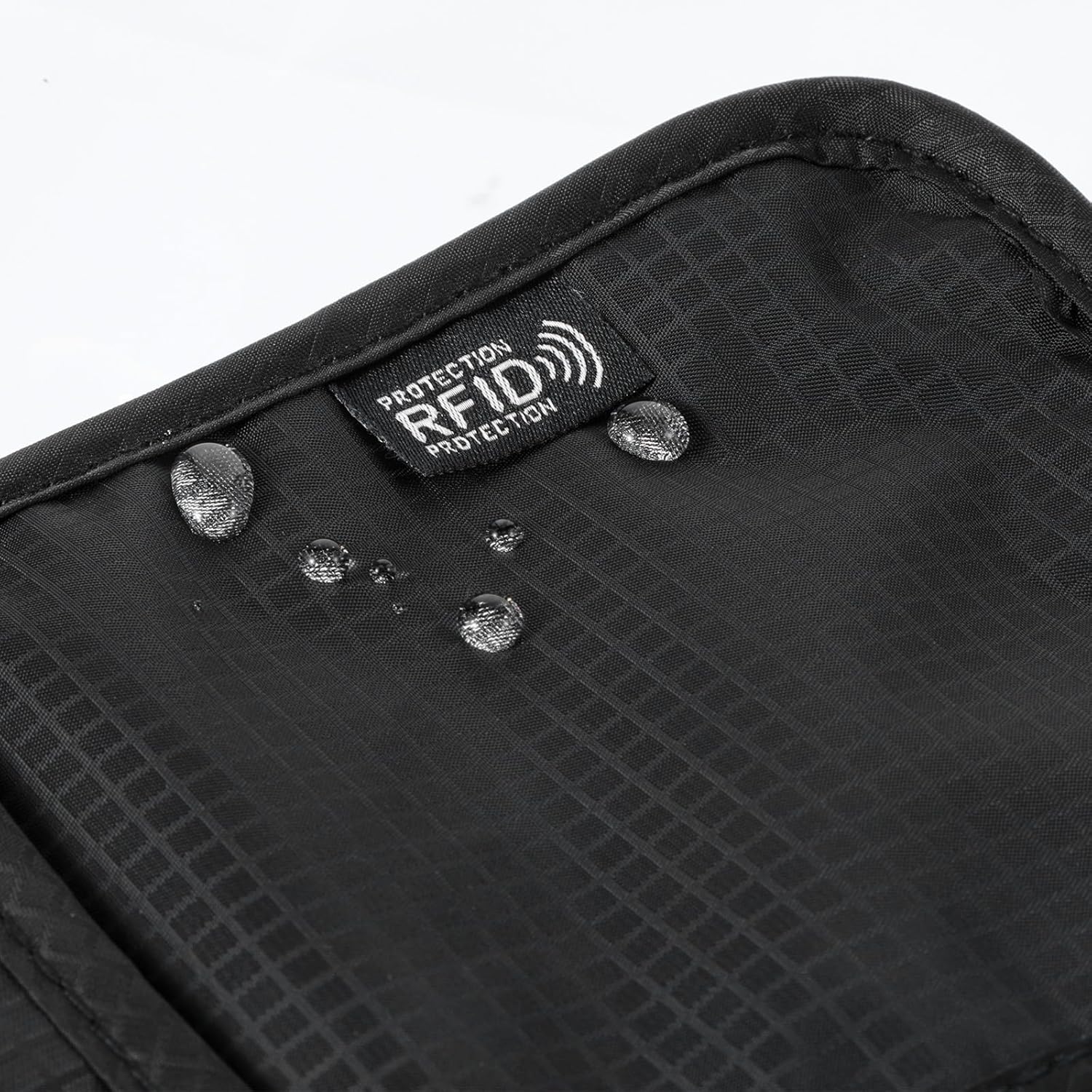 Travel Neck Wallet,Black Rfid Blocking Passport Holder,Wear Resistant Neck Pouch,Security Lightweight Passport Wallets for Women Men (7.87" x 5.5") - Image 6