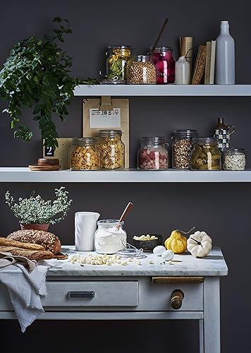 Miniatura 8 de Luigi Bormioli Lock-Eat - Tarro de vidrio XL de 17 onzas, 1 pieza, transparente