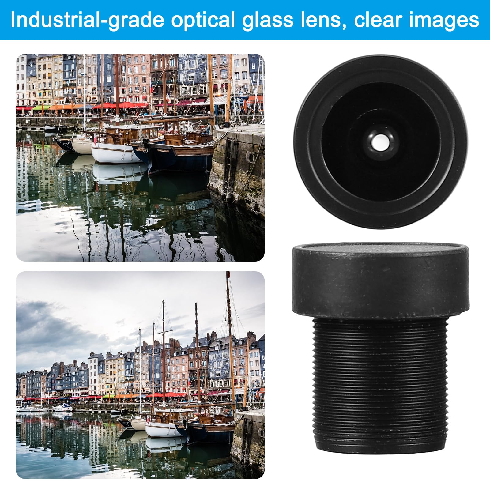 PATIKIL 3.6mm CCTV Camera Lens, F2.0 FPV Security Camera Lens 3MP 96° Wide Angle Lens M12 Threaded Dia for IP Camera Panoramic - Image 4