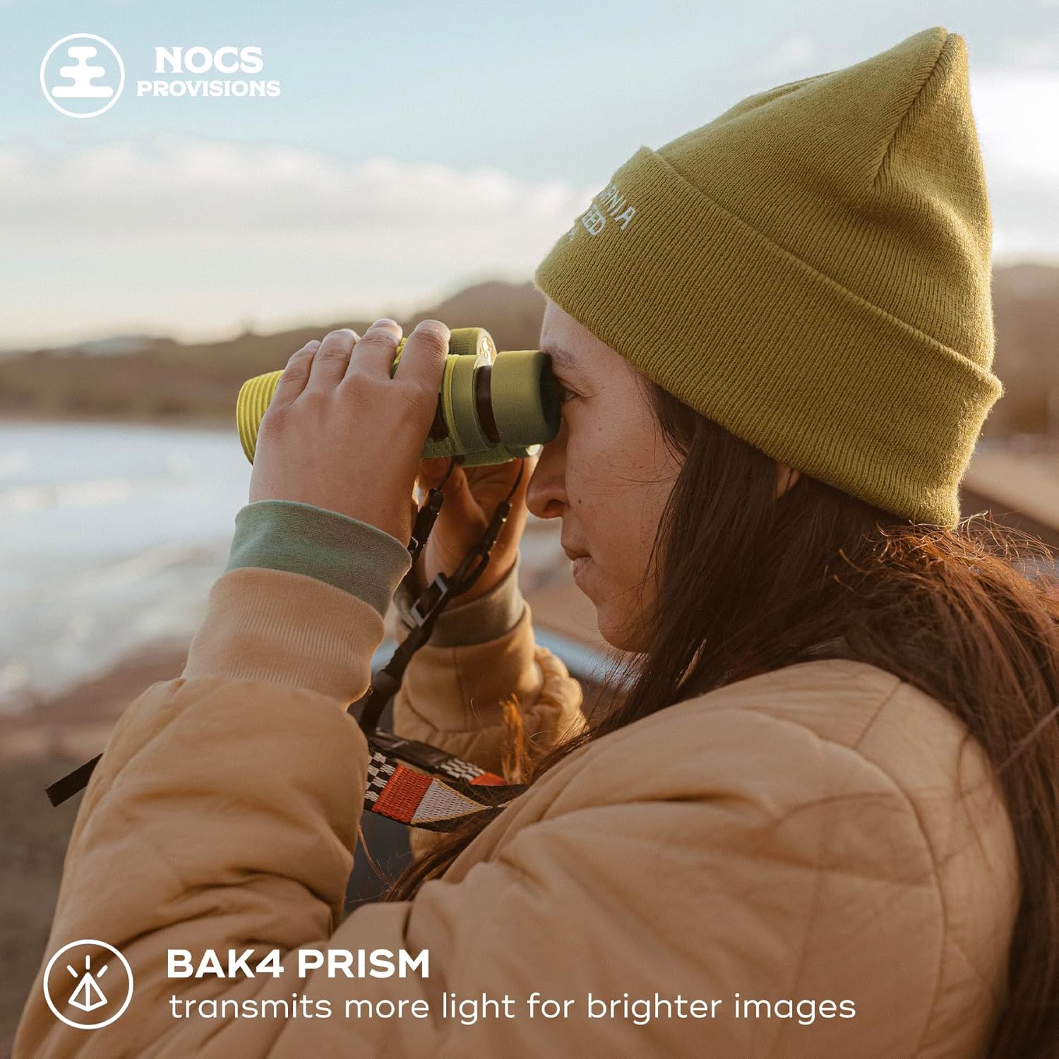 Nocs Provisions Field Issue Compact 8x32 Waterproof Binoculars, Shockproof, Fogproof, 8X Magnification, Bak4 Prism, Multi-Coated Lenses for Adults & Kids, Bird Watching, Hunting & Wildlife Viewing