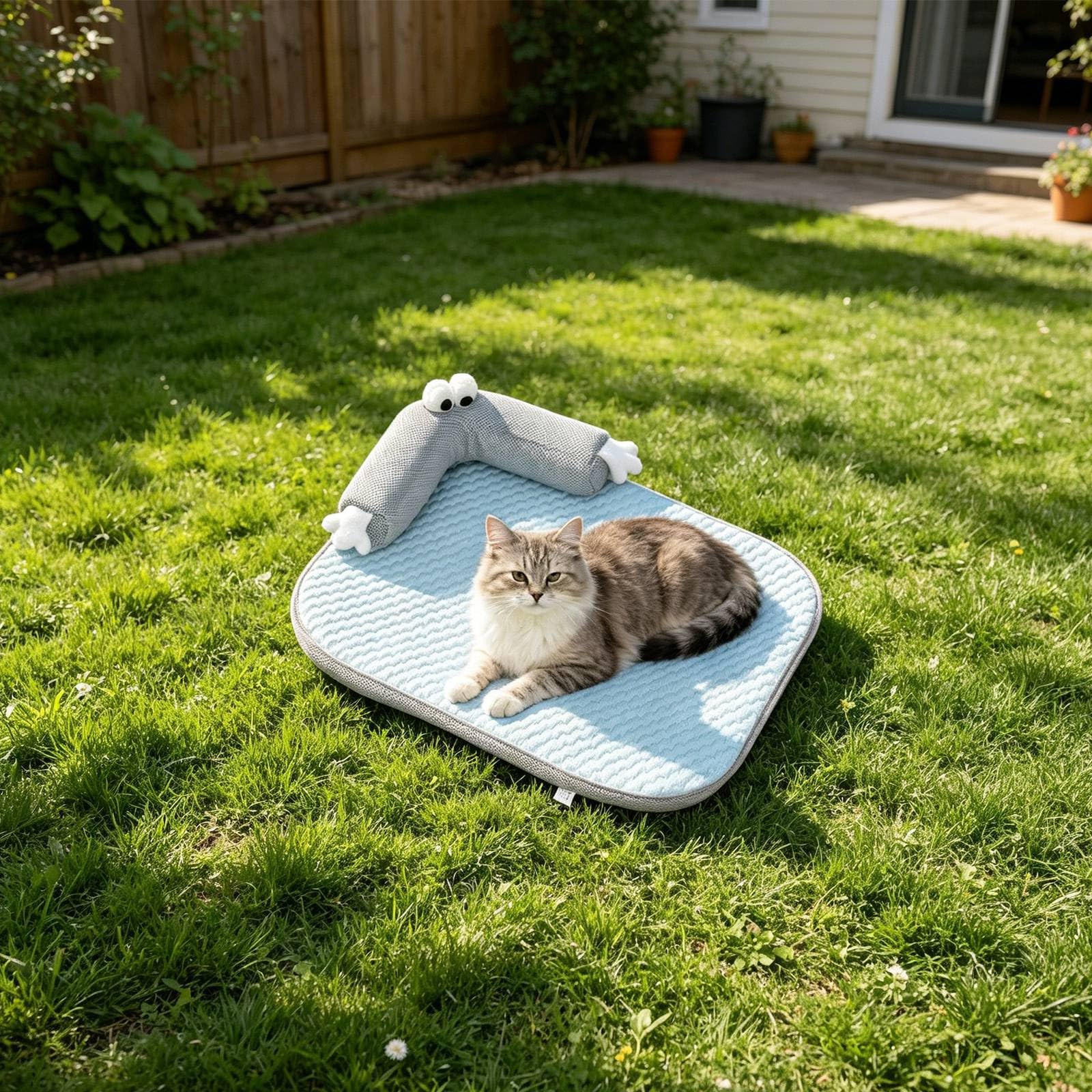 Generico Tappeto Rinfrescante Cane Gatto Estate Morbido 40×55 cm Lavabile | Materassino Refrigerante Animali Domestici Tessuto Traspirante Pieghevole Antiscivolo Cuccia Casa Auto Viaggio Estate