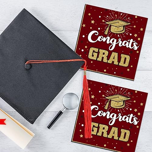 Miniatura 6 de Servilletas de fiesta de graduación 2025 Servilletas de felicitaciones de graduación 2025 Felicitaciones para fiesta temática de graduación,