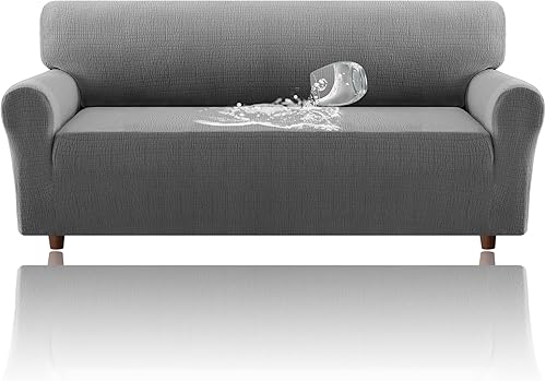 Miniatura 15 de H.VERSAILTEX Funda de sofá jacquard con protector de muebles de asiento impermeable, 1 pieza, funda elástica con parte inferior elástica para niños,