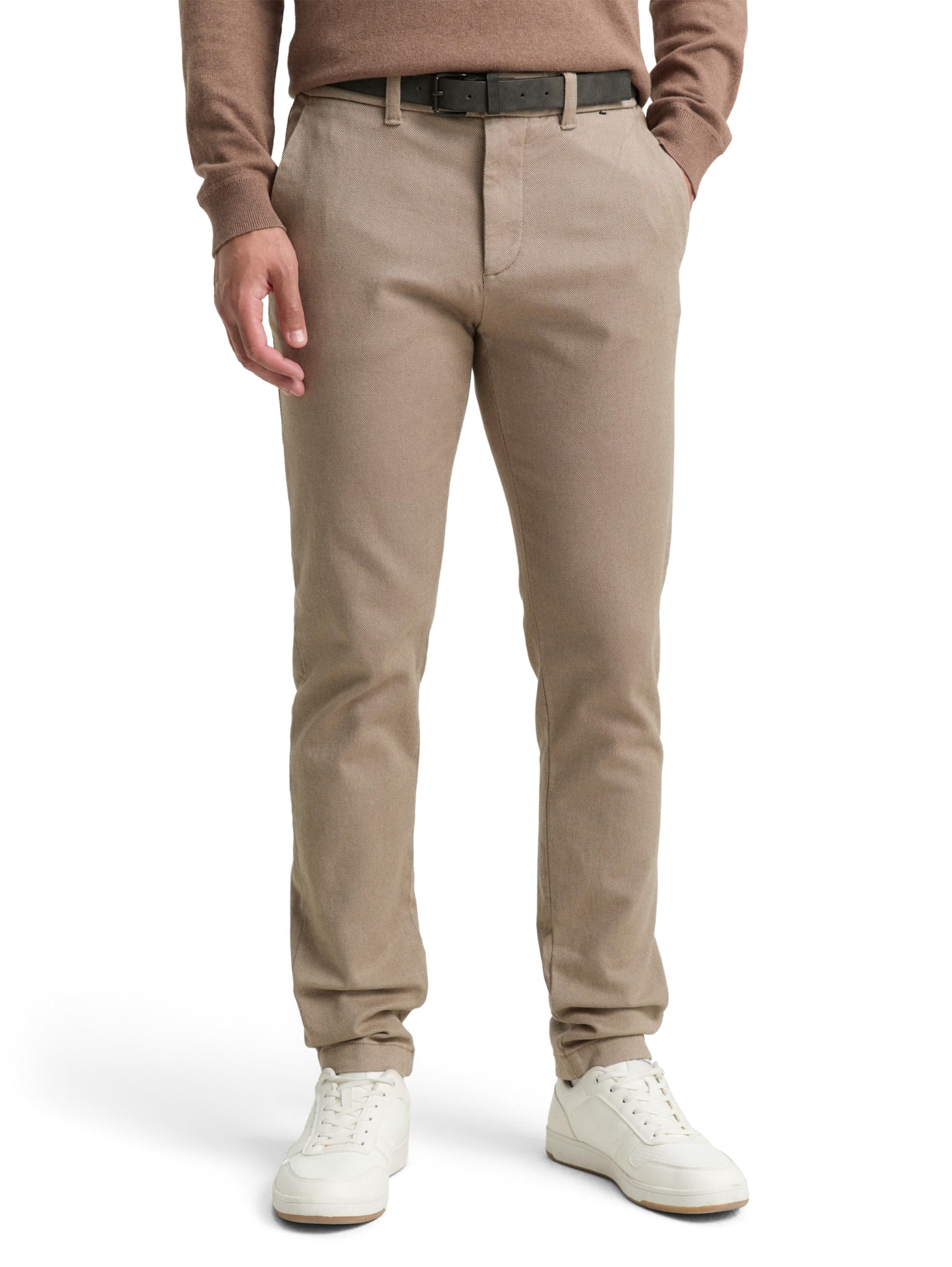 Tom Tailor Herren Slim Fit Stretch Chino Hose mit Gürtel 1037653