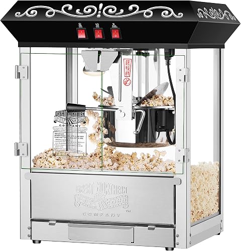 Great Northern Popcorn Company 5991 GNP Black 10oz. Top popcorn popper, Black
