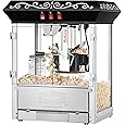 Pop Heaven Popcorn Machine - 12oz Stainless-Steel Kettle, Reject Kernel Tray, Warming Light, and Accessories by Great Northern Popcorn (Blue)